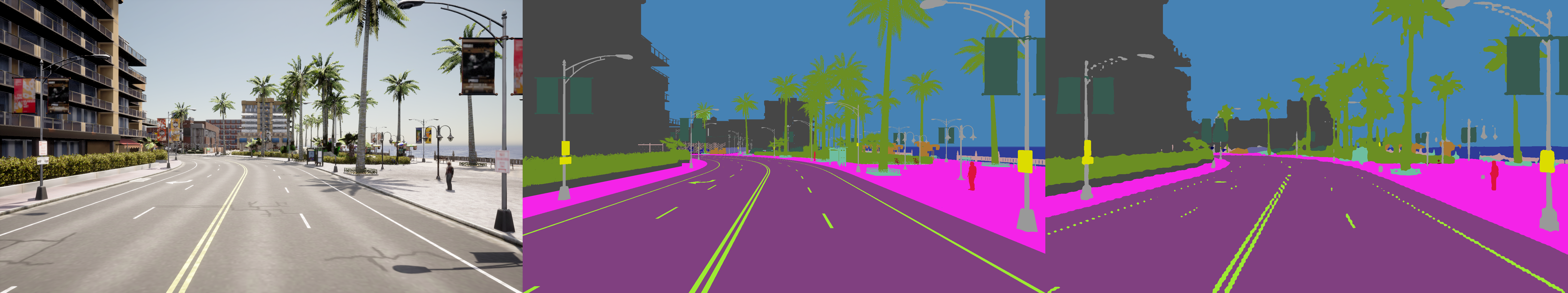 semantic segmentation output clear day