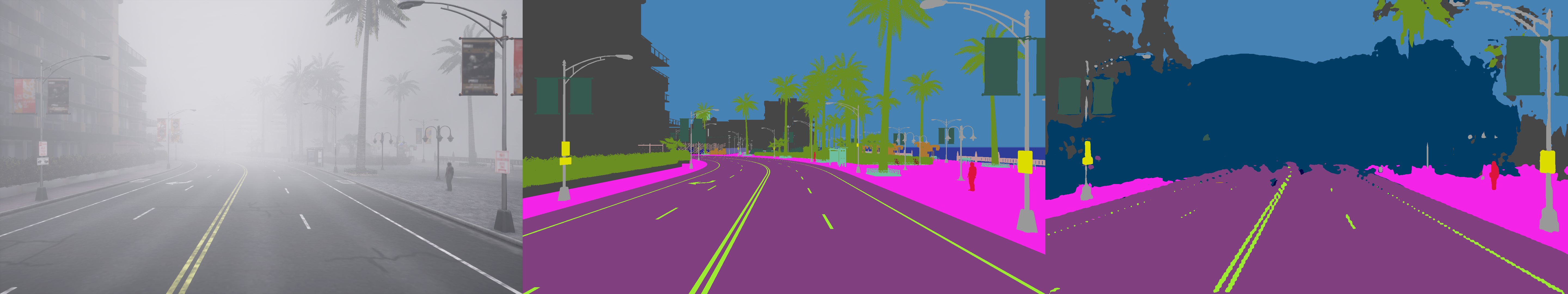 semantic segmentation output clear day