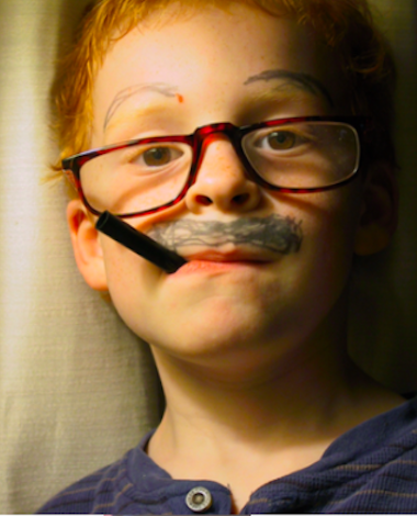 Andrew, wrongly predicting what his facial hair will look like